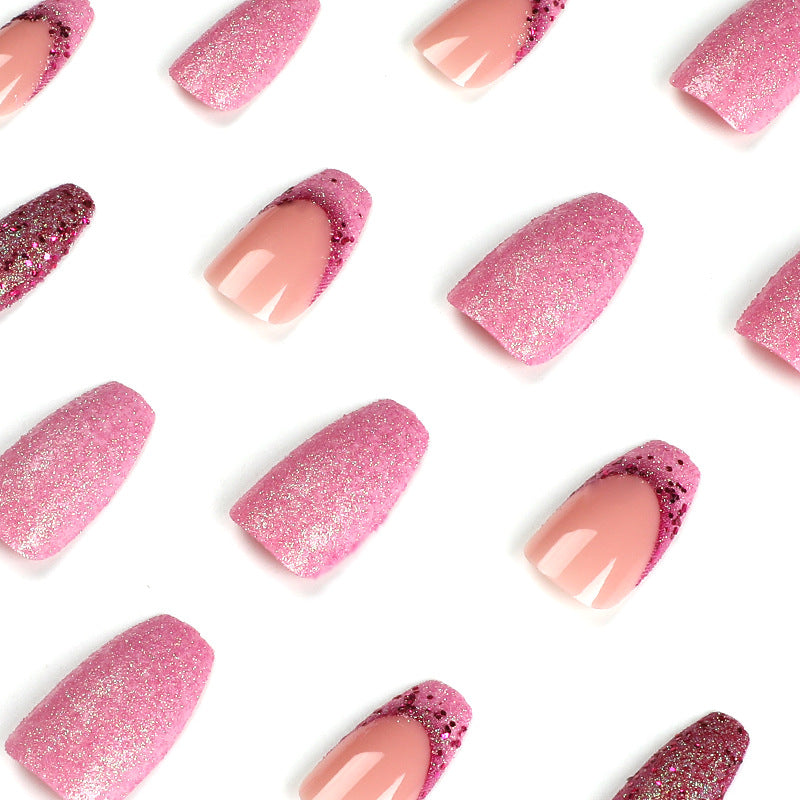 Artful Nail Extensions with Glittering Accents Stornfield