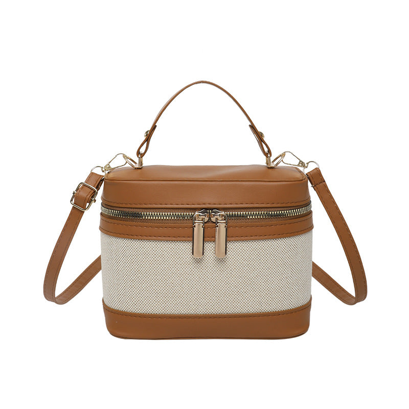 WoChic Leather and Fabric Crossbody Bag Stornfield