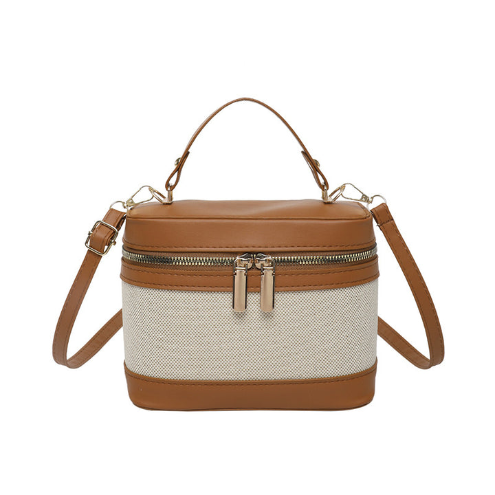WoChic Leather and Fabric Crossbody Bag Stornfield