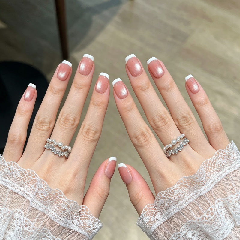 French Manicure Press-On Nails Stornfield