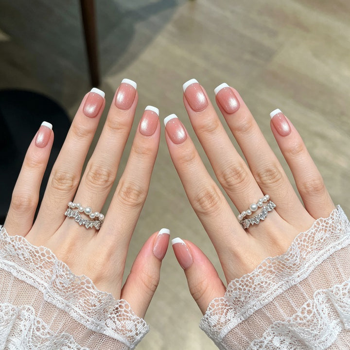 French Manicure Press-On Nails Stornfield