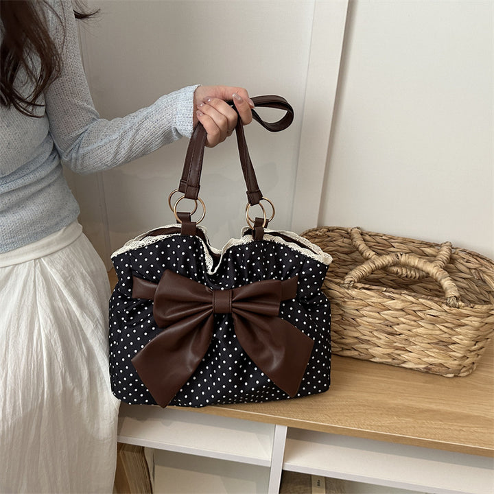 WoCharming Polka Dot Bow Tote Bag Stornfield