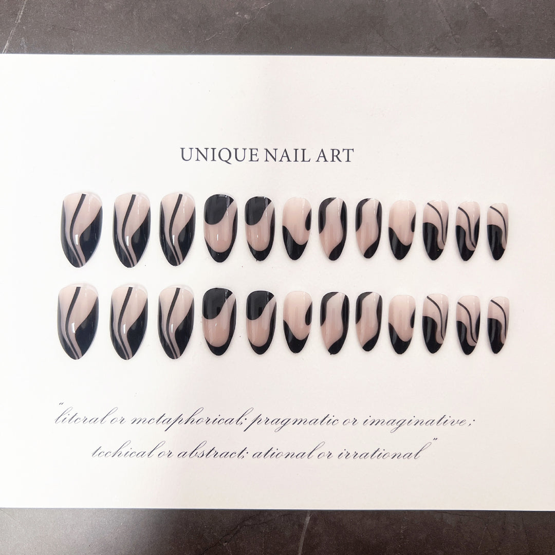 Stylish Abstract Press-On Nail Tips