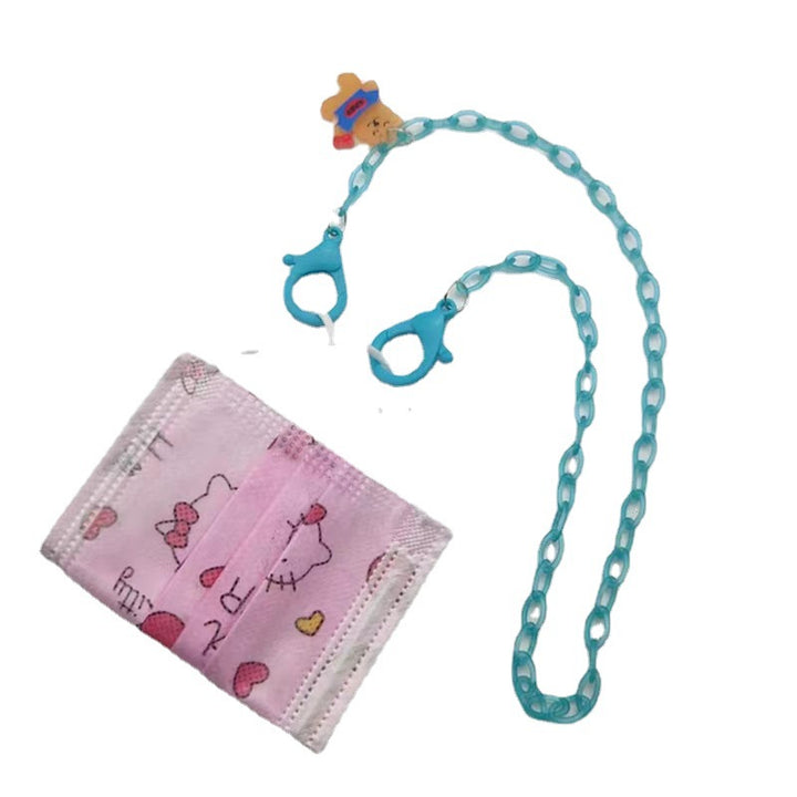 Glasses strap made of transparent resin with rainbow pendant Stornfield