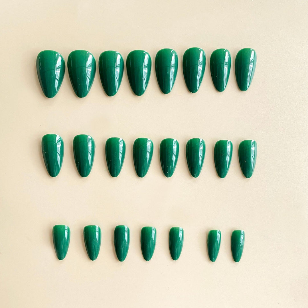 Glossy Almond-Shaped Nail Enhancements Stornfield