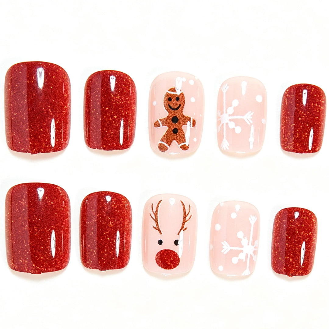 Festive Themed Press-On Nail Art Set Stornfield
