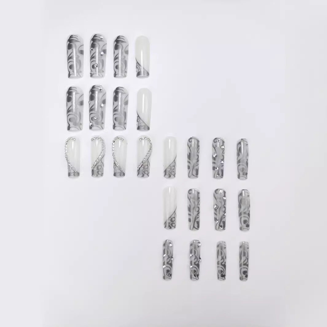Artificial nails with modern night motif Stornfield
