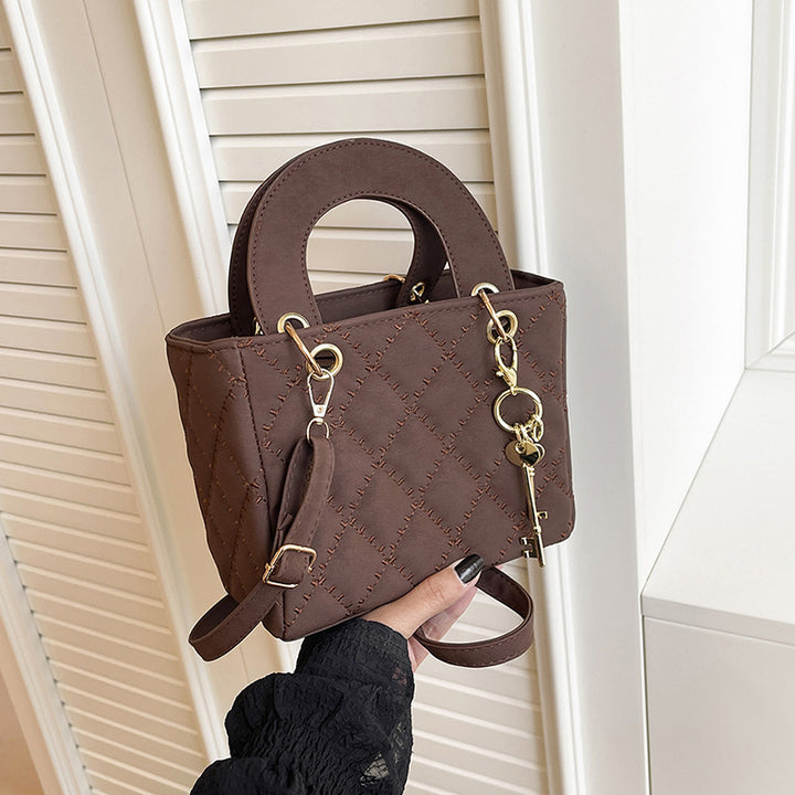 Luxurious Metallic Quilted Handbag