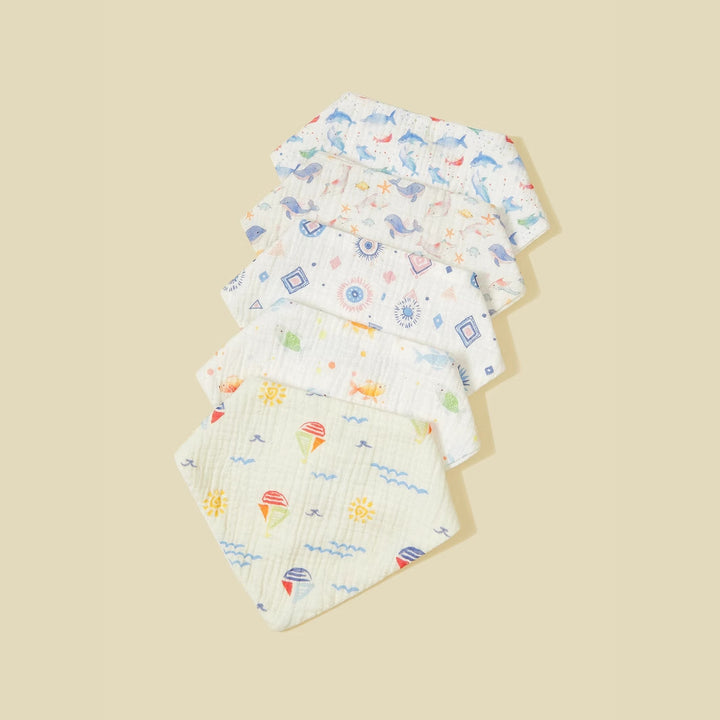 Soft Muslin Baby Bandana Bibs Set Stornfield