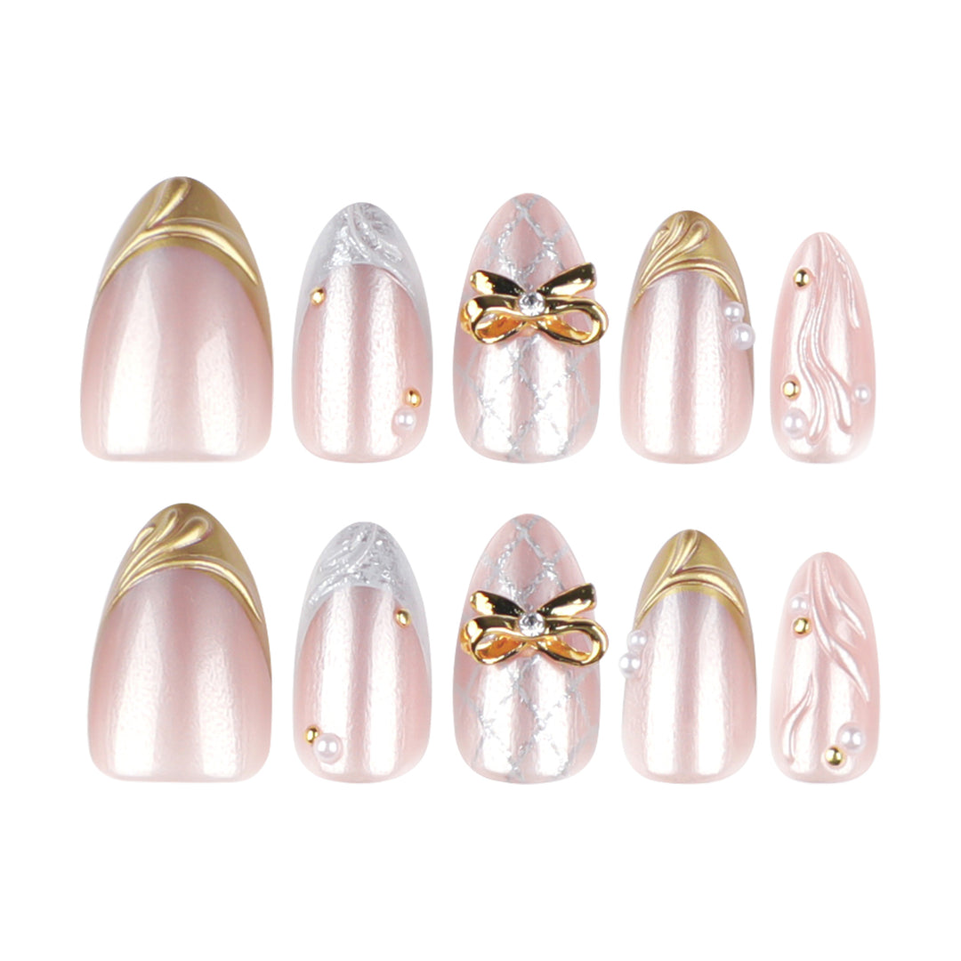 Artful stiletto nails with glitter and flower accents Stornfield