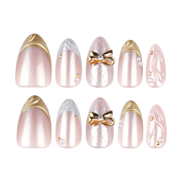 Artful stiletto nails with glitter and flower accents Stornfield