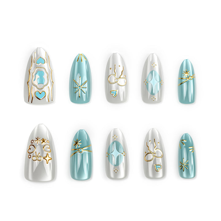 Elegant Press-On Nail Art Set