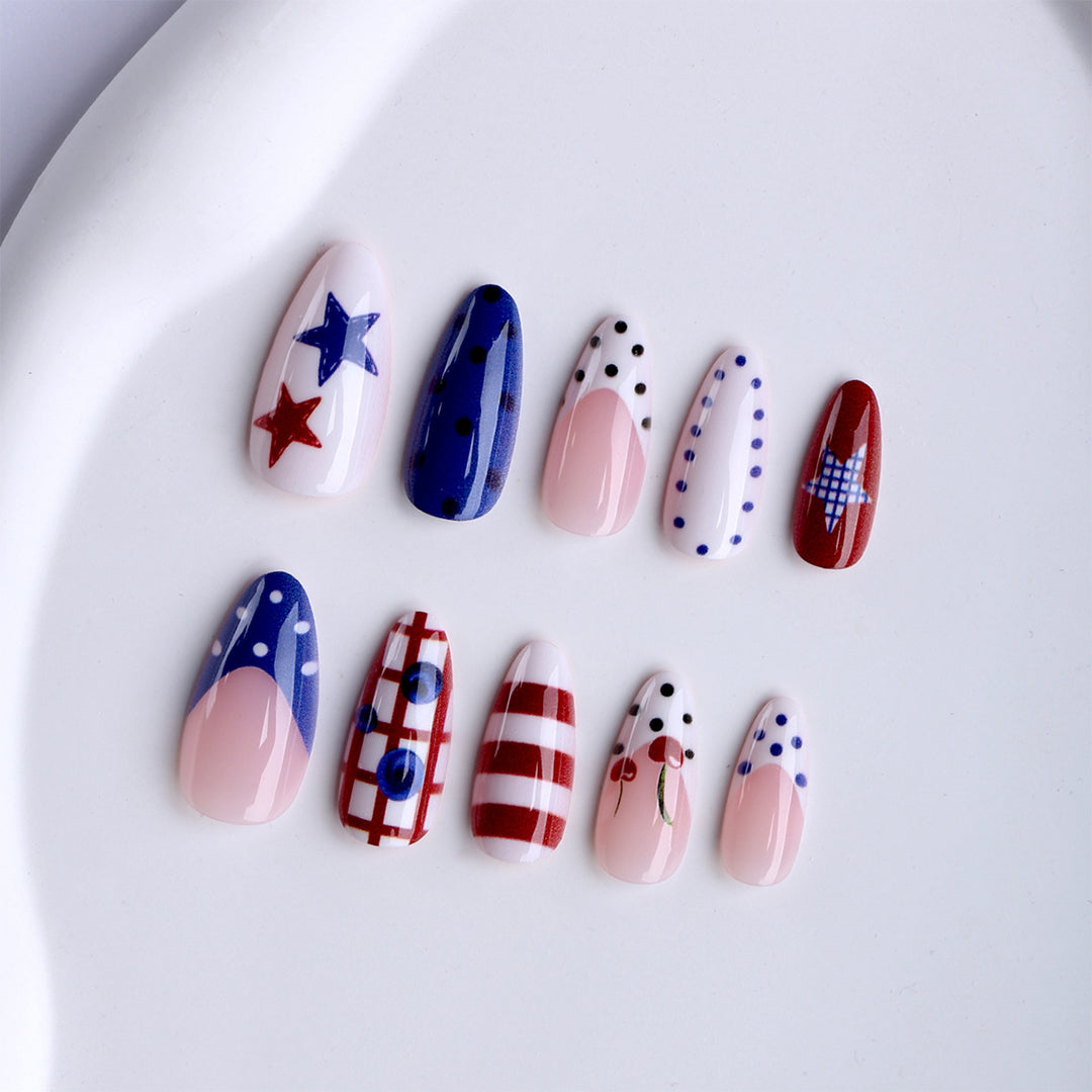 Artificial nails with unique graphic designs Stornfield