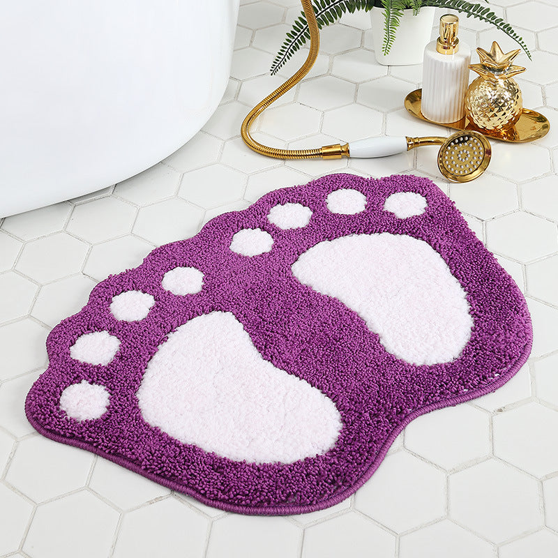 Fun Footprint Bath Mat for Bathroom