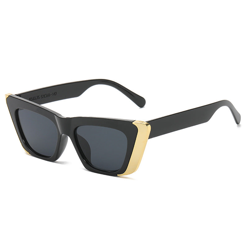 Women's fashionable sunglasses with square frame and luxurious inner lining Stornfield
