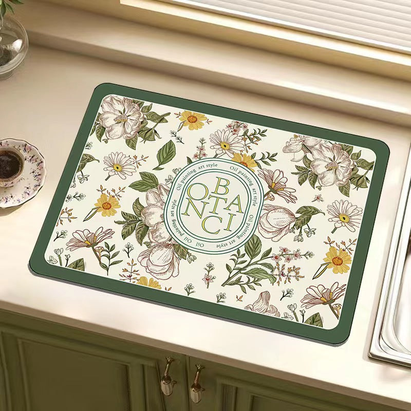 Floral Decorative Kitchen Mat Stornfield