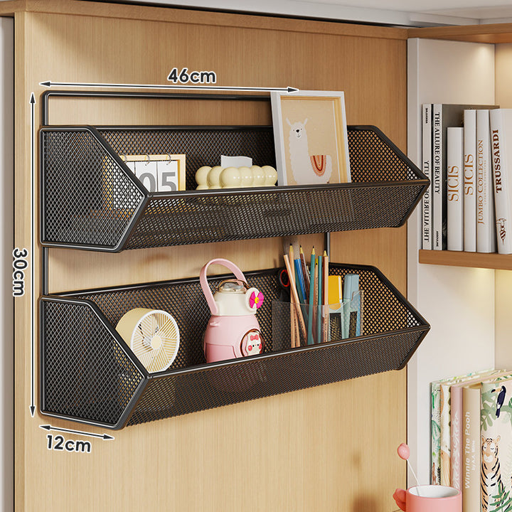 Over-Panel Hanging Mesh Storage Basket Organizer