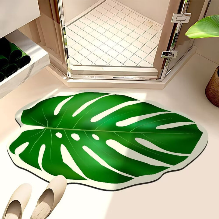 Leaf-Shaped Bath Mat Stornfield