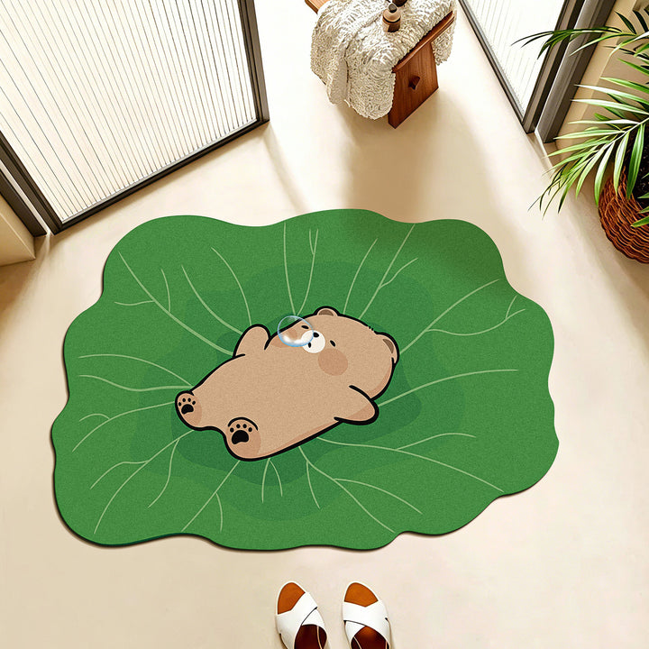 Playful Cartoon Animal Shaped Bath Mat