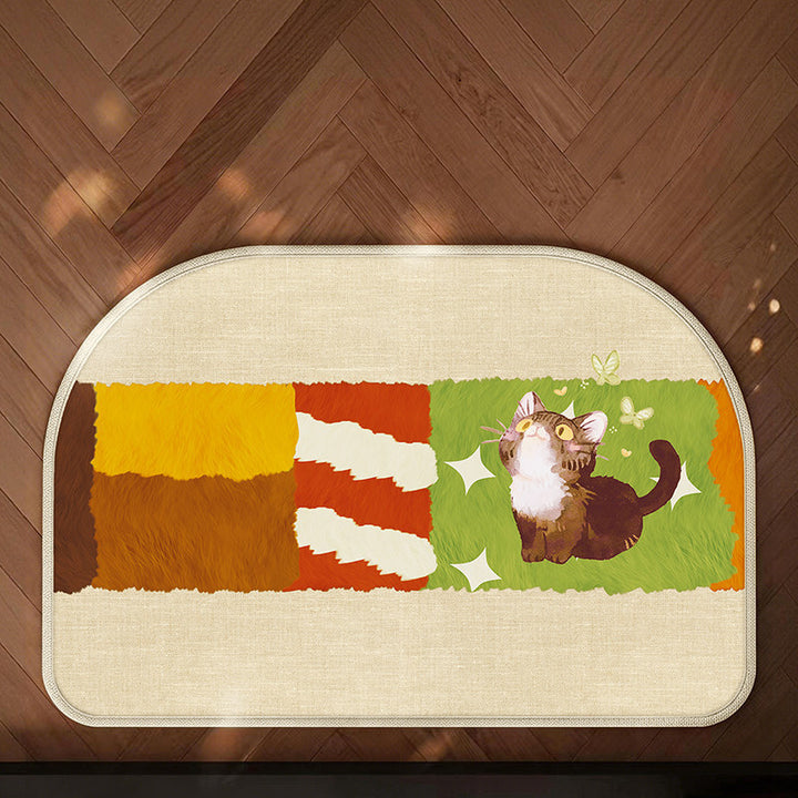 Non-Slip Geometric Pattern Kitchen Mat