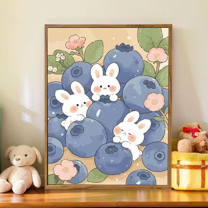 Playful Bunny-Themed Wall Art Stornfield