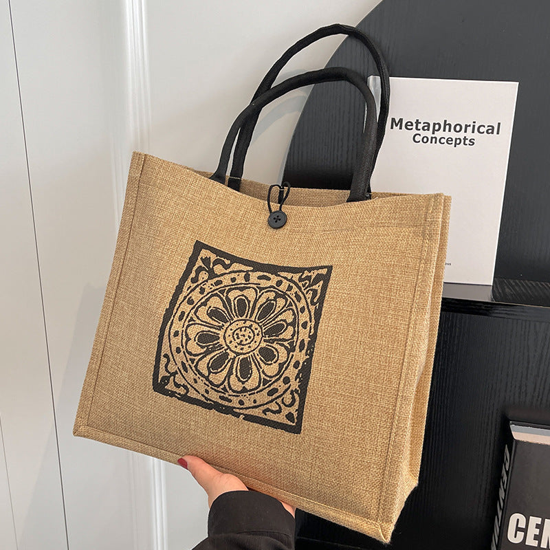 Casual Jute Shopping Tote