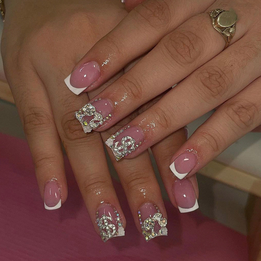 Premium artificial nails with sparkling 3D applications Stornfield