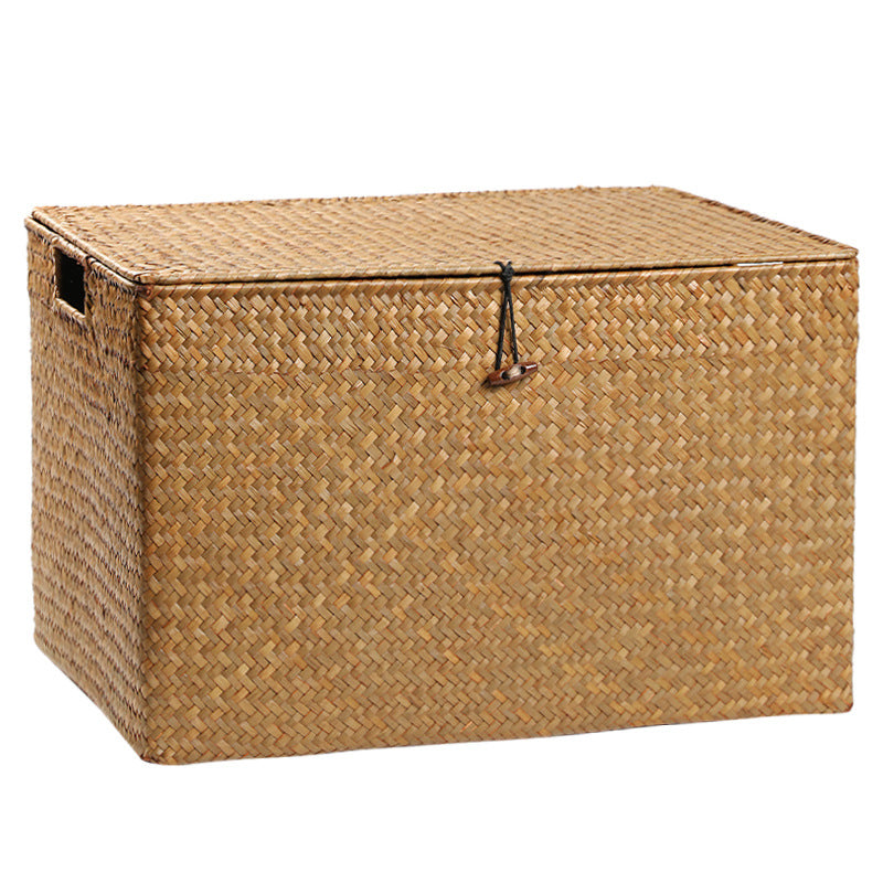 Rectangular Woven Storage Chest with Lid Stornfield