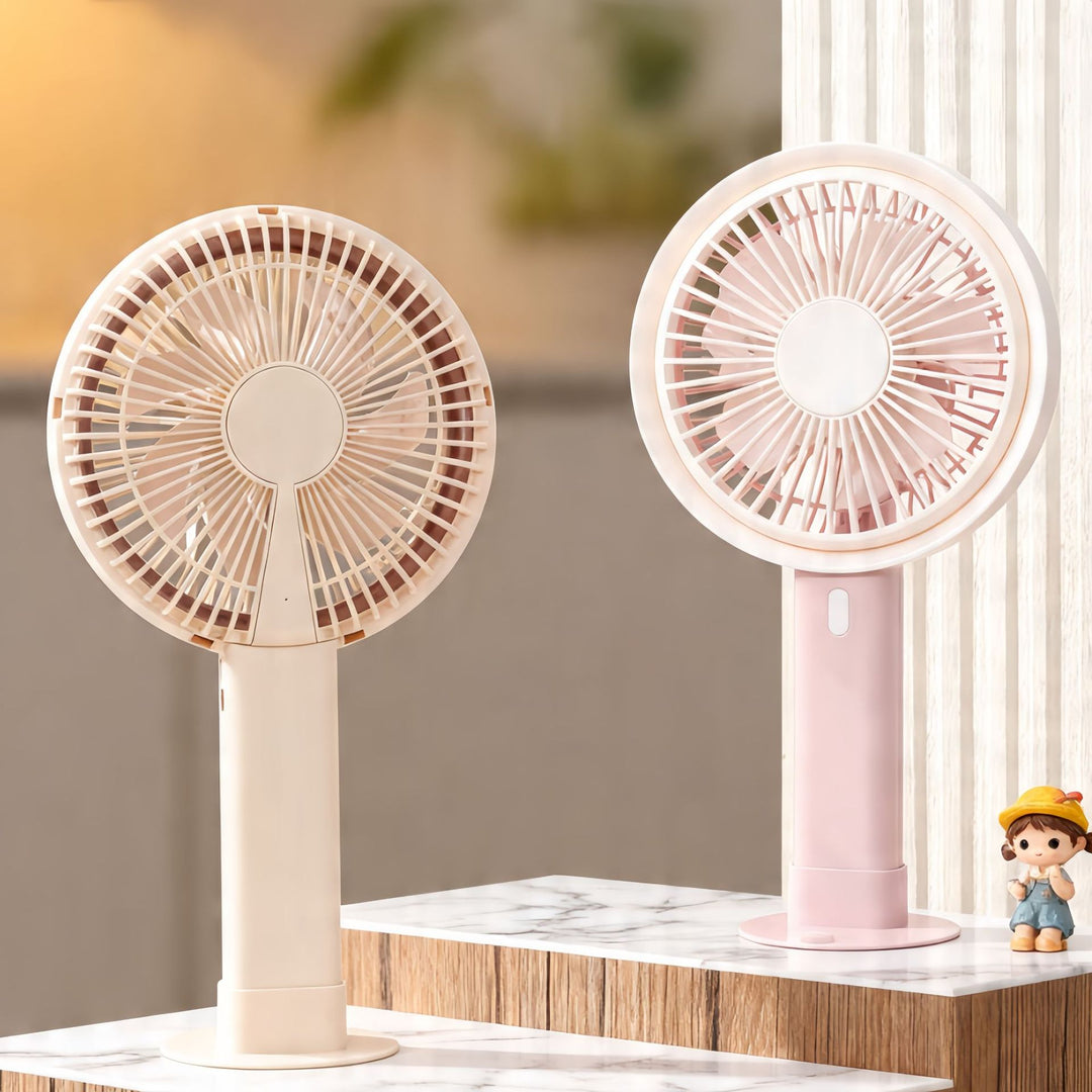 Ladies portable table fan with versatile tilt adjustment and USB connection Stornfield