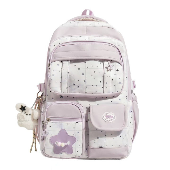 Star-Printed Multi-Functional Backpack Stornfield