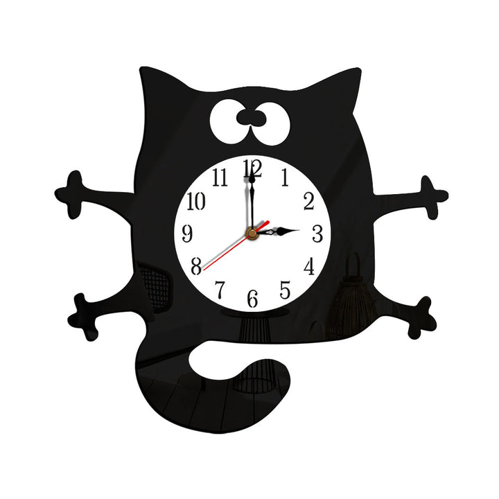 Stornfield | Silent Wall Clock Cat Decoration for Kids Room
