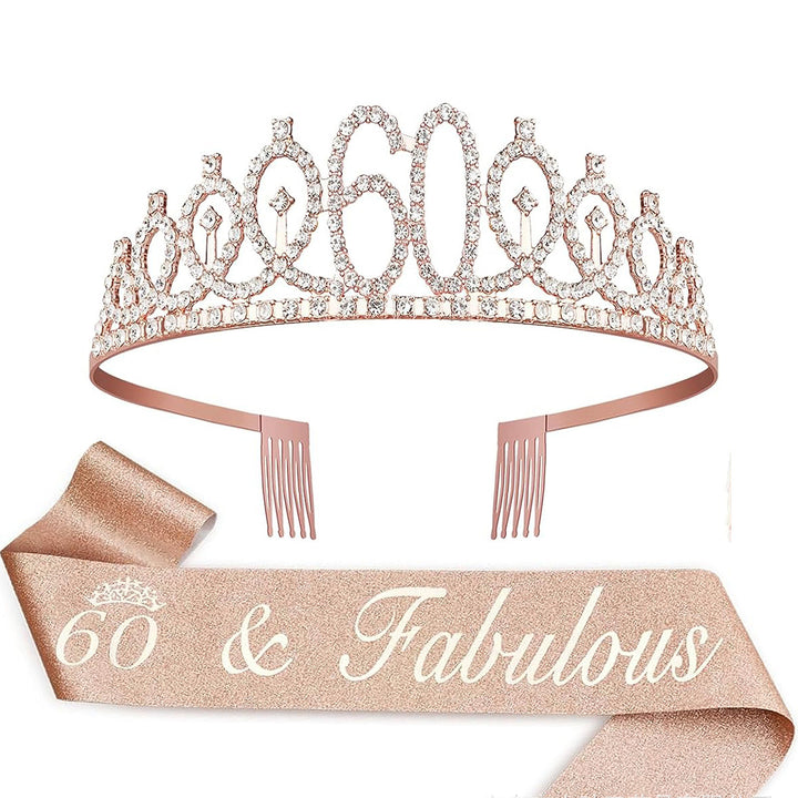 Ladies Crystal Princess Crown with 30 & Fabulous lettering Stornfield