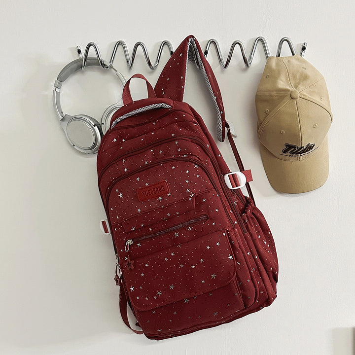 Star-Patterned Backpack with Multiple Compartments Stornfield