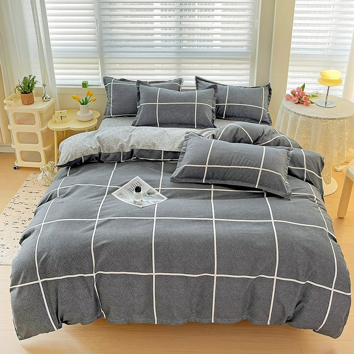 Floral Patterned Reversible Duvet Cover Set