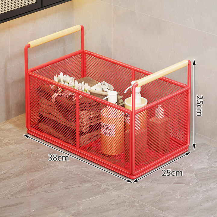 Rolling Ventilated Laundry Storage Cart with Handles