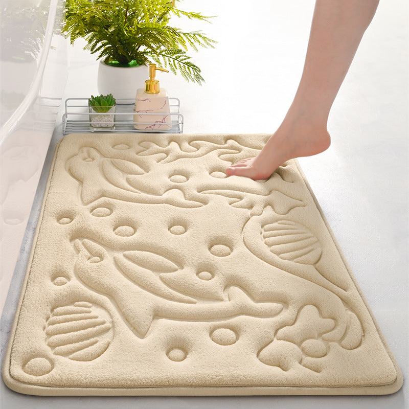 Decorative Bath Mat with Dolphin Design Stornfield