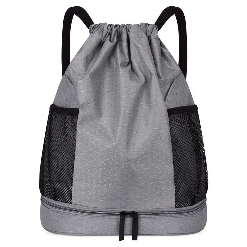 Lightweight Hexagonal Pattern Drawstring Backpack Stornfield