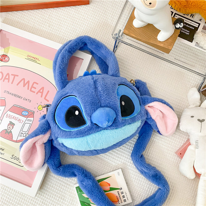 Plush Animal-Themed Crossbody Bag
