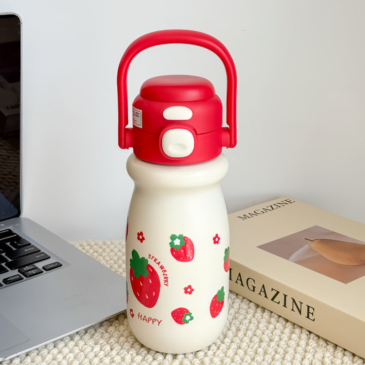 Ladies Insulated Drinking Bottle with Cheerful Strawberry Design Stornfield