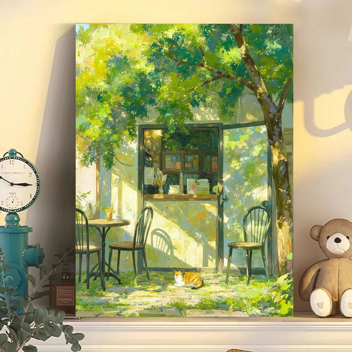 Cozy Café Scene Canvas Artwork Stornfield
