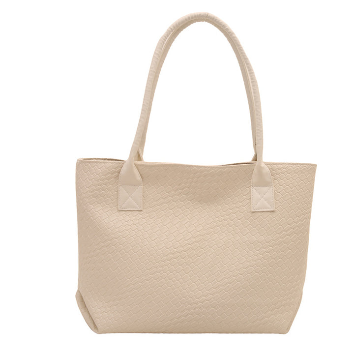 Woven Textured Tote Handbag
