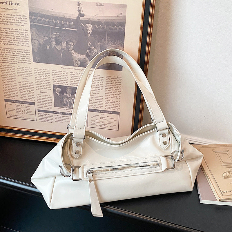 Sleek Leather Satchel Bag