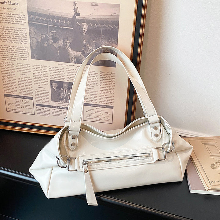 Sleek Leather Satchel Bag