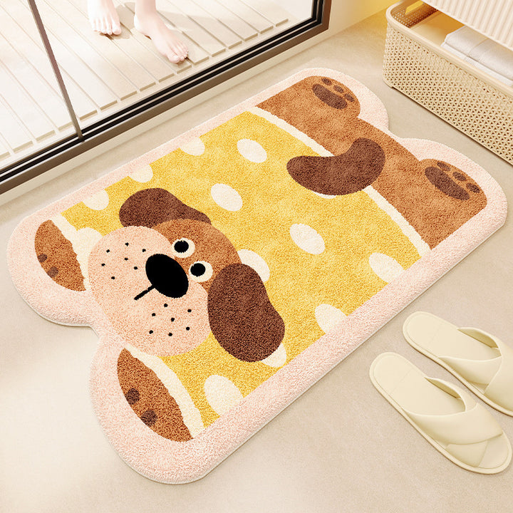 Cute Puppy Shaped Bath Mat
