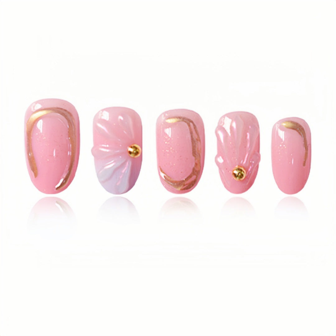 Floral Geometric Press-On Nail Art Set Stornfield