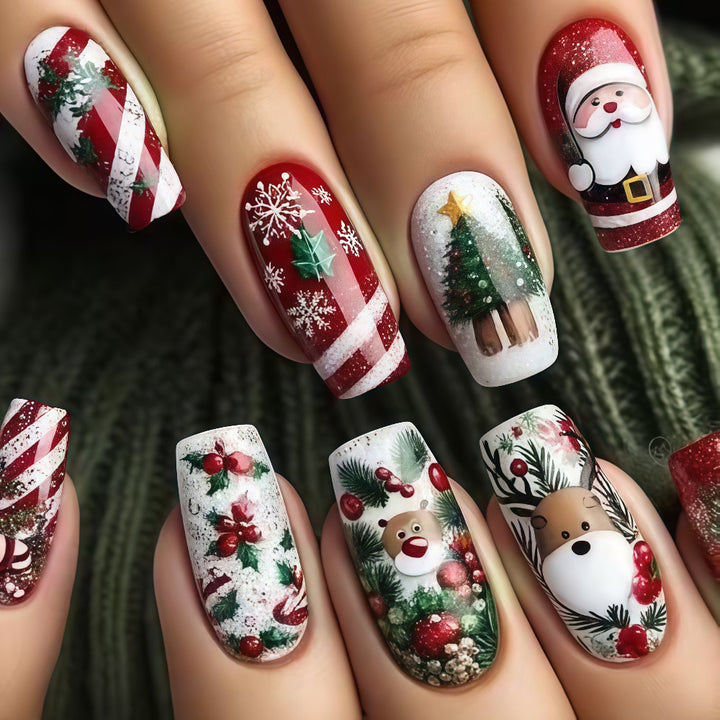 Artificial nails in festive Christmas design Stornfield 1788542011
