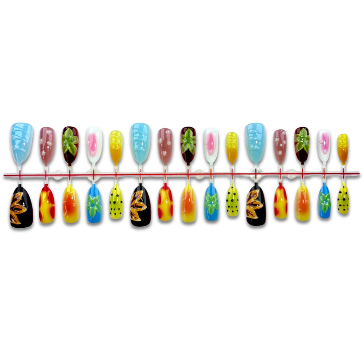 Artistic Multi-Design Press-On Nail Set
