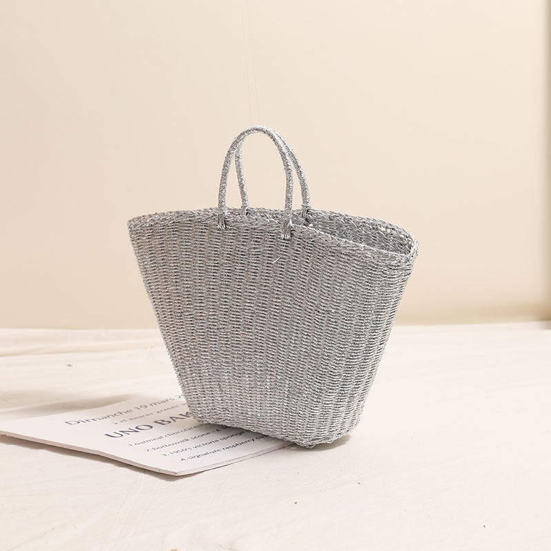 Elegant Woven Basket Bag with Sturdy Handles Stornfield