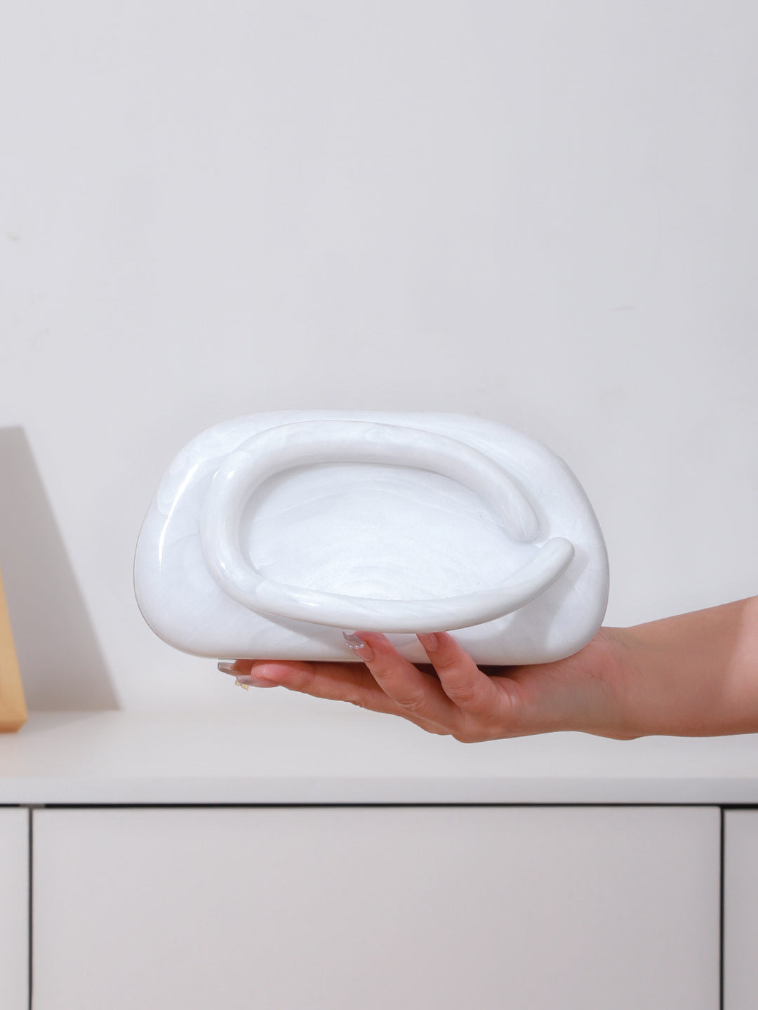 Sculptural Acrylic Evening Clutch