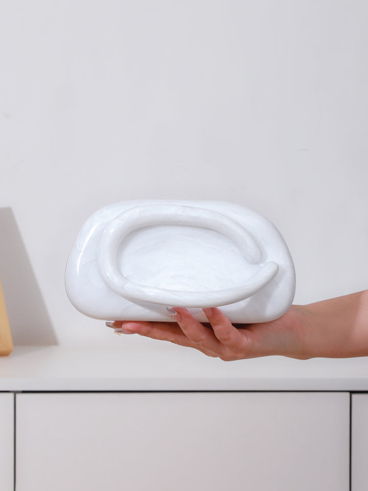 Sculptural Acrylic Evening Clutch